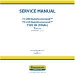 New Holland T7.290 T7.315 Autocommand Tier 4B Final Tractor Service Manual