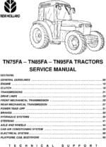 New Holland Tn75Fa Tn85Fa Tn95Fa Tractors Service Manual
