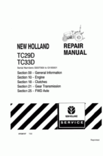 New Holland Tc29d Tc29da Tc33d Cnh Quick Hitch 2030 2035 Boomer Operator Maintenance Manual