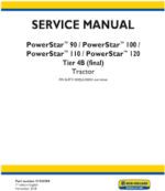 New Holland Powerstar 90 100 110 120 Tractor Operators Manual