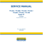 New Holland T9.435 T9.480 T9.530 Tier 4b Tractor Operators Manual