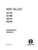 New Holland G170 G190 G210 G240 Tractor Operator & Maintenance Manual