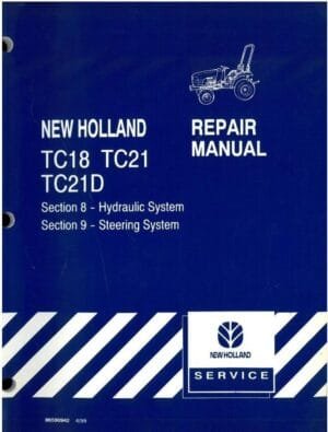 New Holland Tc18 Tc18d Tc21 Operator Maintenance Manual