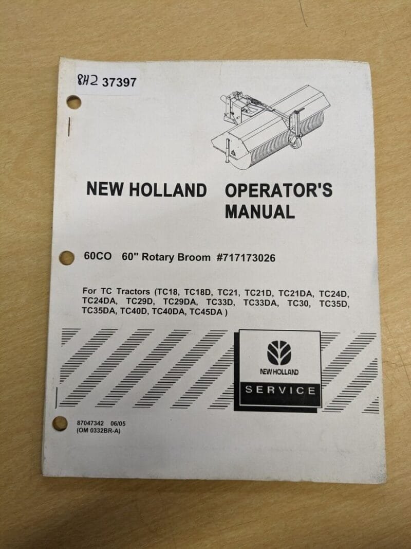 New Holland 60co 60 Rotary Broom Tractor Operators Manual - Image 2