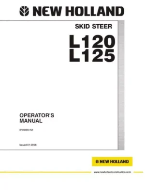 New Holland L120 L125 Skid Steer Loader Master Parts Manual