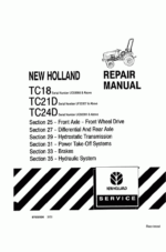 New Holland Tc21d Tc24d Tractor Operators Manual