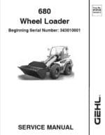 Gehl 680 Wheel Loader Repair Service Manual