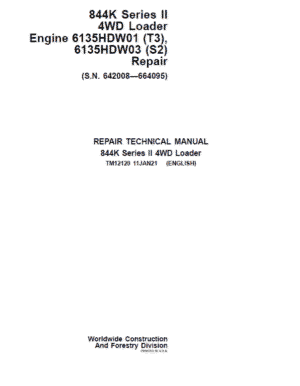 Discover the John Deere 844K Series II 4WD Engine T3