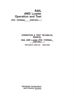 Comprehensive Guide to John Deere 844L 4WD Loader Repair Manual