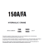 Komatsu 150A and 150FA Hydraulic Crane Service Manual