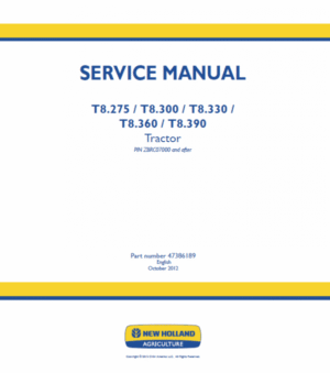 How To Repair New Holland T8.390, T8.420 Tractor Service Manual