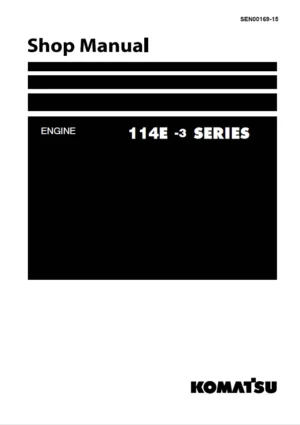 Komatsu SAA6D114E-3 Engine 114E-3 Series Shop Manual