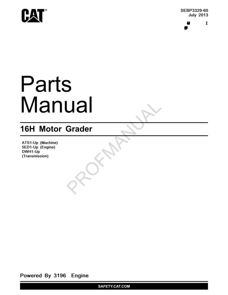 Caterpillar 16H Motor Grader parts manual - Image 2