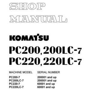 Komatsu Pc220-7 Hydraulic Excavator Service Manual