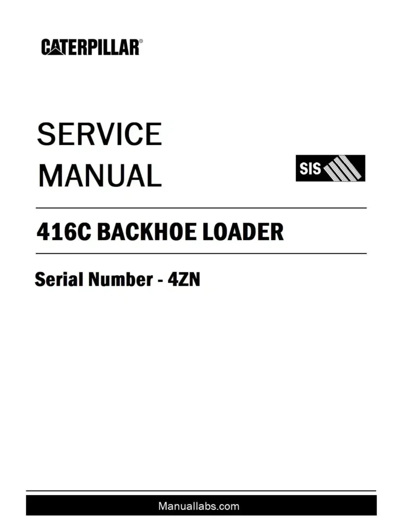 Cat Caterpillar 416c Backhoe Loader Service Repair Manual