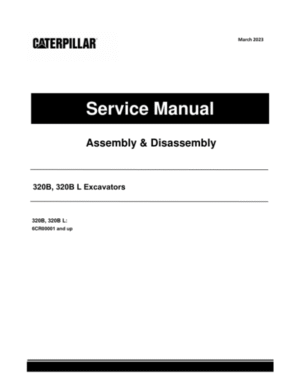 Caterpillar 320B 320B L Track Excavator Service Manual