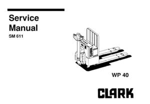 Clark WP40 Pallet Jack Service Repair Manual