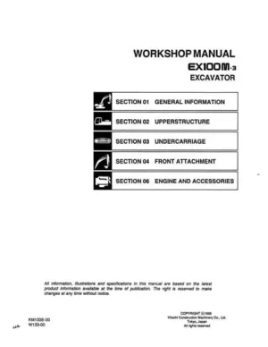 Hitachi Ex100 Ex100m Workshop Repair Manual