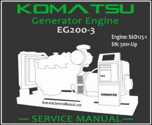 Komatsu Generator EG200-3 Engine S6D125-1 Service Repair Manual
