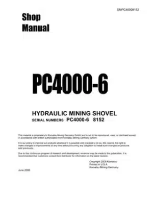 Komatsu Pc4000-6 Hydraulic Mining Shovel Factory Service
