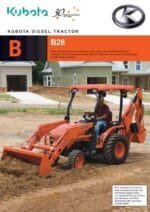 Kubota B26 Tractor Backhoe Parts Manual