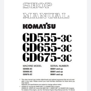 Komatsu GD555-3C Motor Grader Parts Manual