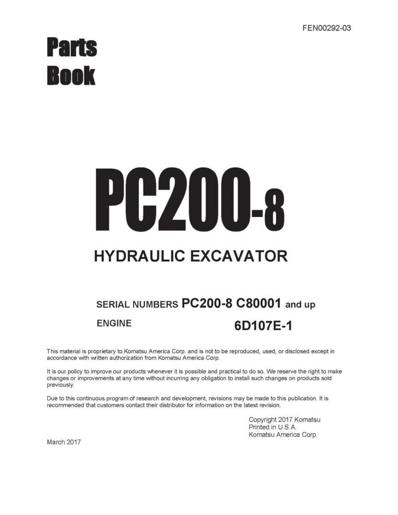 Part Book Komatsu PC200-8 Pdf