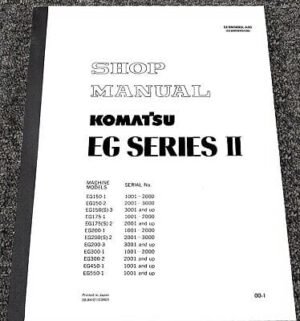 Komatsu EG-2 Series Generator Service Repair Manual