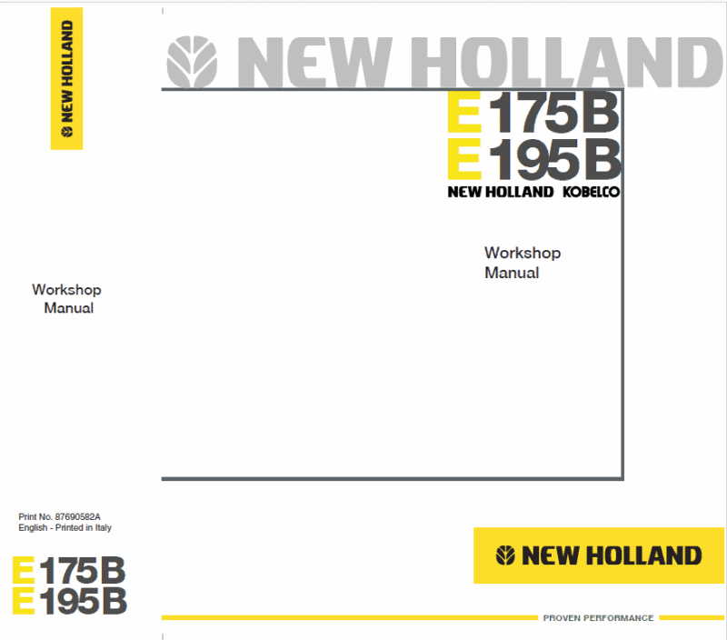 Kobelco Holland E175B, E195B Crawler Service Manual - Image 3
