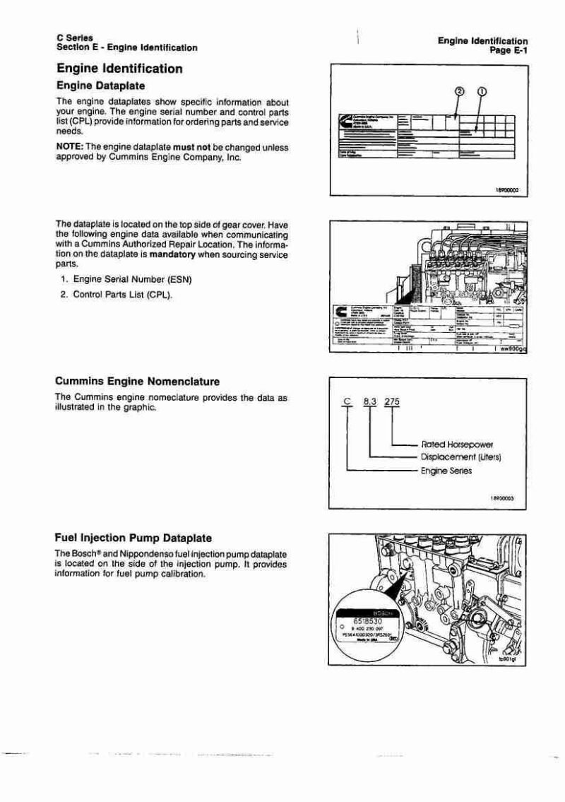 Cummins Engines EX255 EX285 FH270 Service Repair Manual - Image 3