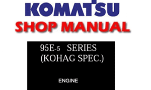 Komatsu 95e-5 Series Diesel Engine Service Manual